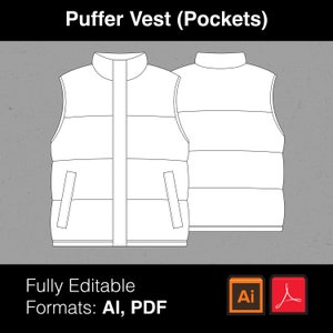 Puffer Vest Pockets Tech Pack Fashion
