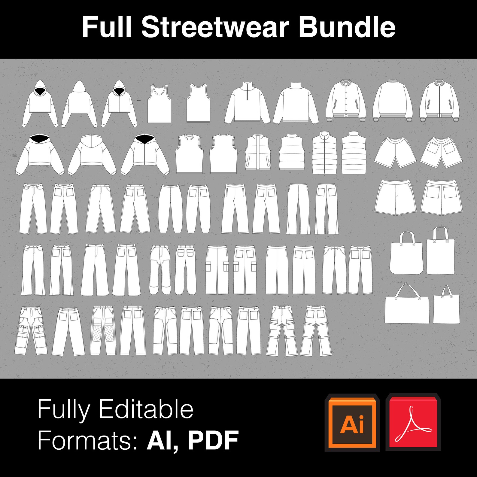Full Streetwear Bundle Tech Pack Fashion - Etsy
