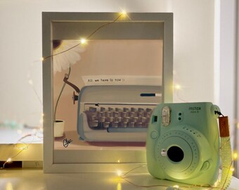 Typewriter digital illustration | digital artwork | wall decor | room decor | wall hanging | wall art | prints | framed art