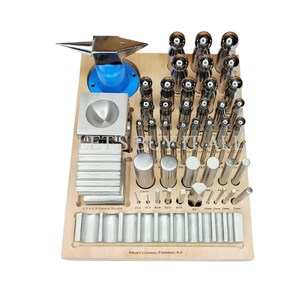 57 Piece Professional Dapping & Forming Kit - Professional Jewelry Metal Forming Kit - Jewelers anvil - Doming Block - Dapping Tools