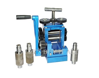 Silver Rolling Mill for Metal Sheet and Wire 2x 3 Inch Rollers With Gear  Reduction 