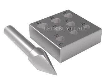 Trillion Bezel Block Punch Set 14 mm to 21 mm - Bezel Setter - Stone setting - Bezel setting tool - Jewellery Making Punch Tool