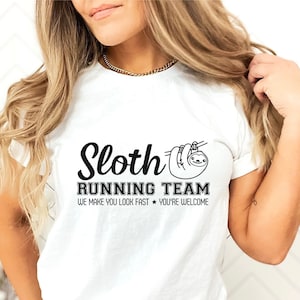 Funny Runner Gift Sloth Running Team Tshirt, Funny Sloth Shirt,  Gift for Sloth Lover, Gift for Runner, 5K In Training T-shirt