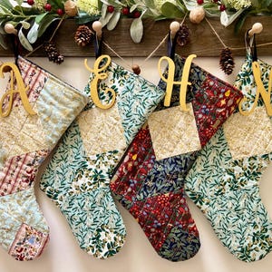 Rifle Paper Co. Fabric Quilted Christmas Stocking