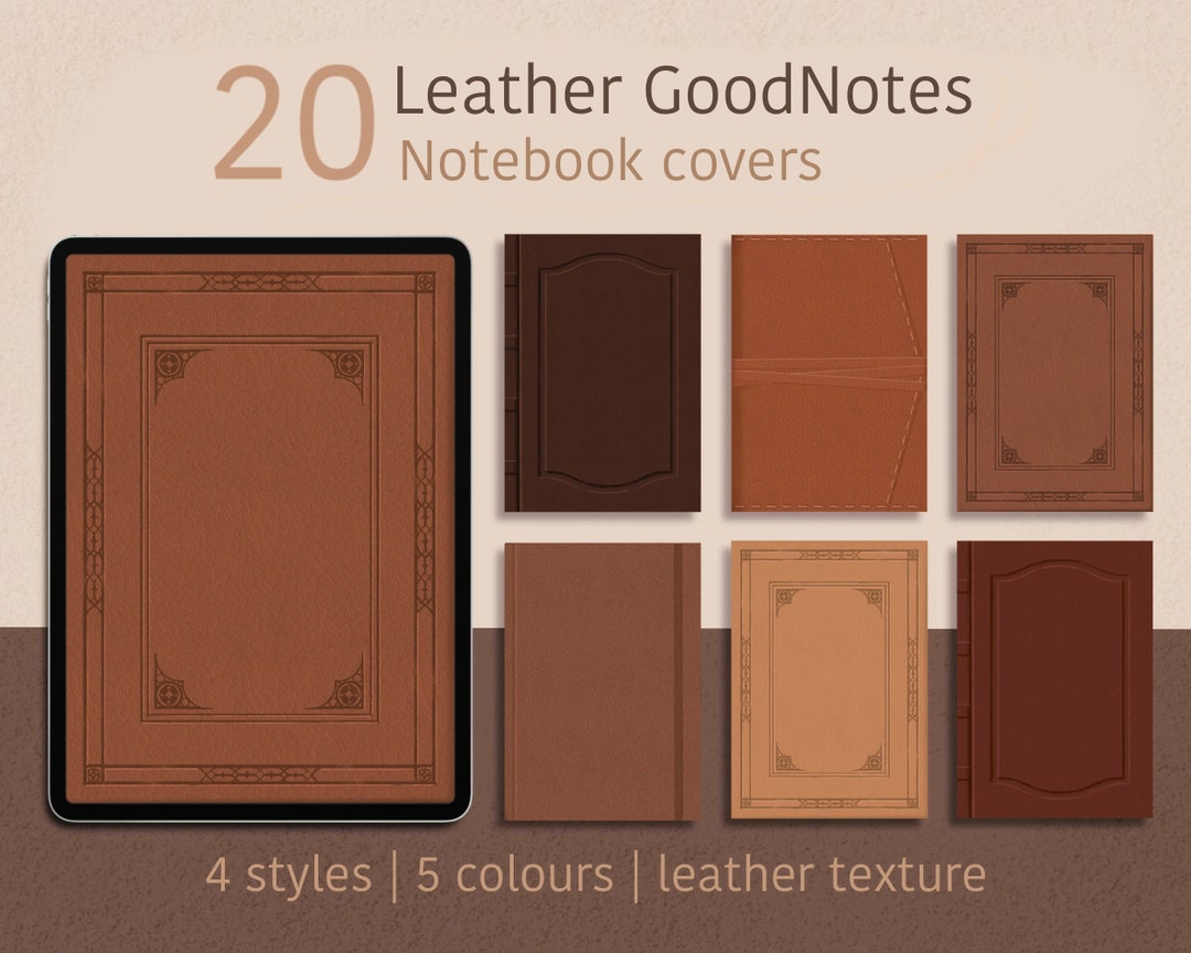 レザーノートカバー | GoodNotesとデジタルプランナー用ヴィンテージ