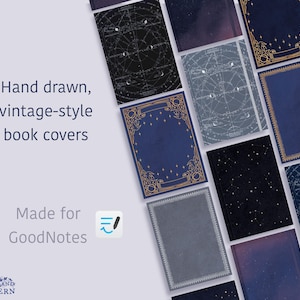 Stargazer | Celestial Digital Notebook Covers in PNG for GoodNotes & Digital Planners image 2