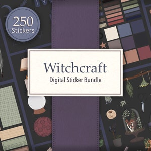 Witchcraft Digital Sticker Bundle | Witchy PNG Stickers for GoodNotes & Digital Planners