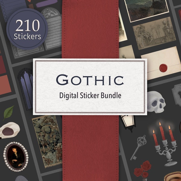 Gothic Digital Sticker Bundle | For GoodNotes, Digital Planners, Student Notes, Bullet Journals
