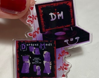 Depeche Mode Songs of Faith and Devotion album cover acrylic pin badge