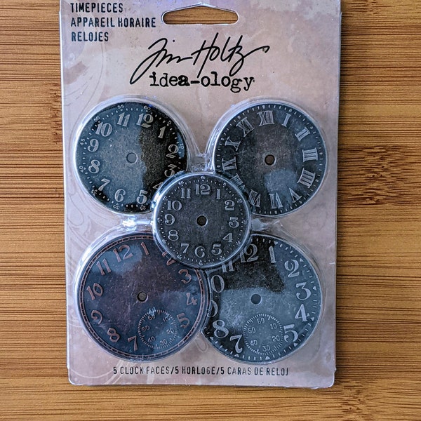 Tim Holtz Clock Faces, Vintage