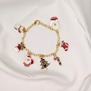 Christmas Tree Charm Bracelet
