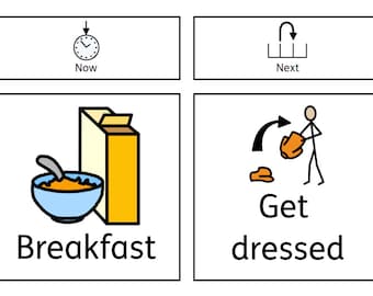 Now and Next Visual Aid - complete with tailored symbol packs!