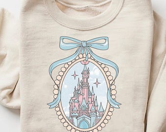 Disney Prinzessinnen Schloss Sweatshirt, Magic Kingdom Urlaub Shirt, Kokette Bögen