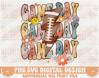 Retro matchdagsfotboll Leopardboltdesign (PNG SVG)