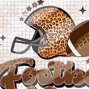 Retro Leopard Fotbollsvibbar PNG: Sublimeringsdesign för matchdagen (digital nedladdning) bild 2