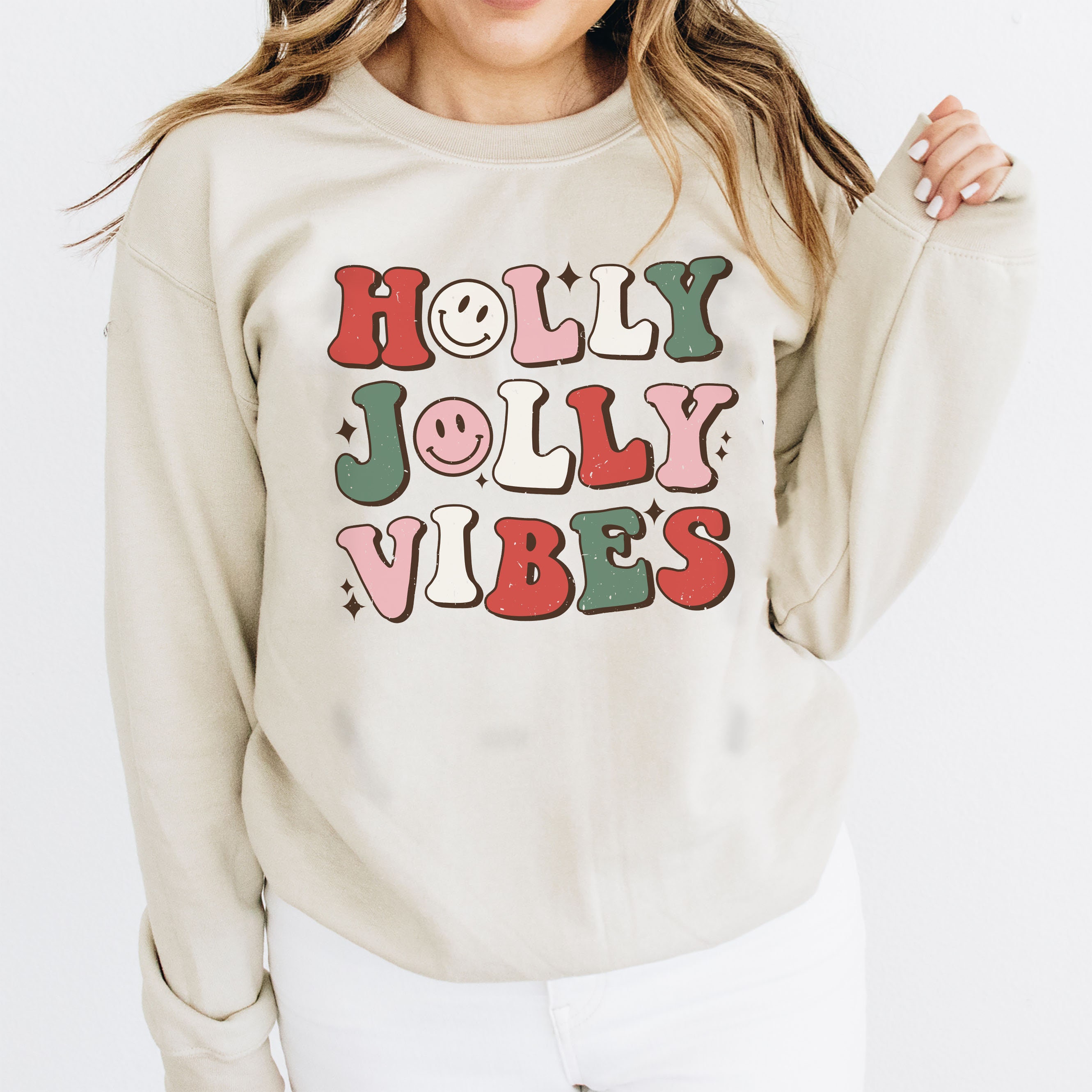 Holly Jolly Vibes PNG Retro Christmas Png Christmas - Etsy