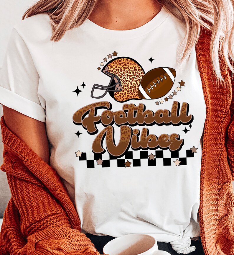 Retro Leopard Fotbollsvibbar PNG: Sublimeringsdesign för matchdagen (digital nedladdning) bild 4