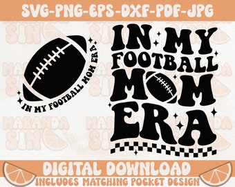 フットボールママ時代のSVG PNG：試合当日のシャツデザイン（デジタルダウンロード）