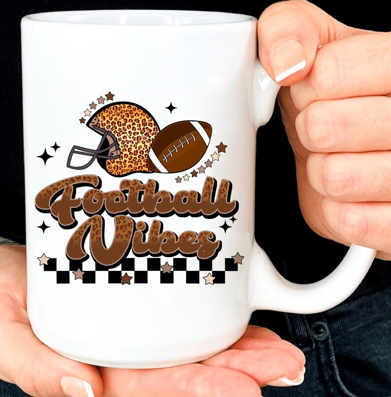 Retro Leopard Fotbollsvibbar PNG: Sublimeringsdesign för matchdagen (digital nedladdning) bild 7