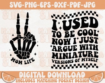 Retro Mom Life SVG PNG, Funny Mom Shirt Cut File (Digital Download)