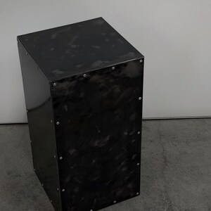 Handmade Raw Steel Industrial End Table: Modern Metal Nightstand image 5