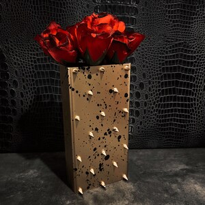 Gold Flower Vase / Unique Flower Vase