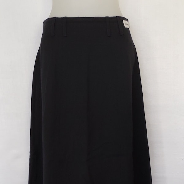 Vintage 90s/2000s *NEW* Black 100% Worsted Wool Midi Maxi Skirt J.H. Collectibles Size XS/S Staple Sustainable Gothic Darl Witch Feminine