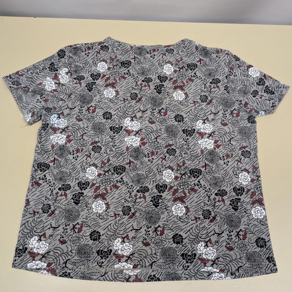 Vintage ~ Basic Editions ~ Medium ~ Gray ~ Floral… - image 3