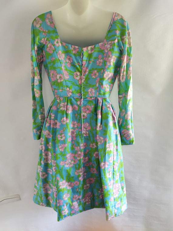 Vintage ~ 50s/60s ~ Pure Shantung Silk ~  Floral … - image 2