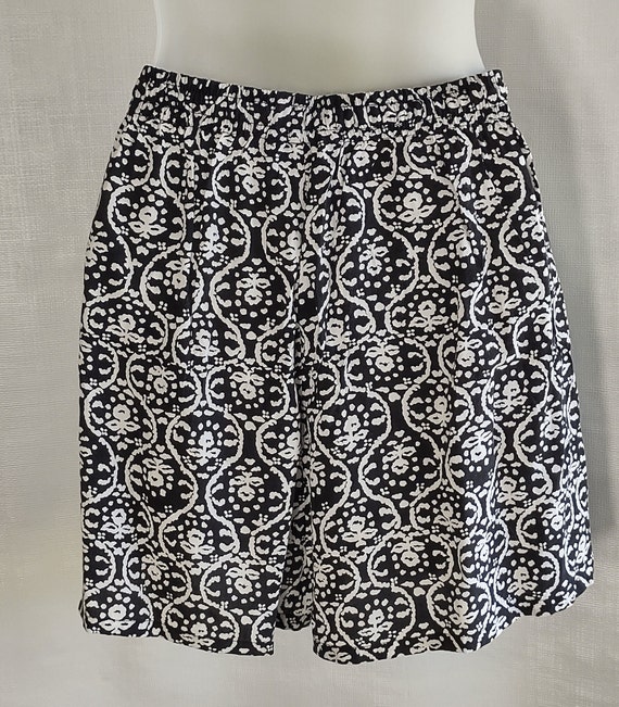 Vintage 90s/2000s Black and White Floral Tribal P… - image 2