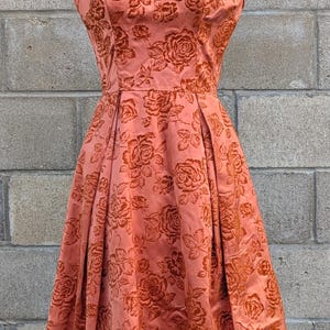 orange 50s dress Vintage 1950s Orange Prom Dress ALEXANDRA-KING