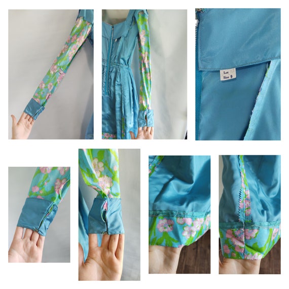 Vintage ~ 50s/60s ~ Pure Shantung Silk ~  Floral … - image 9