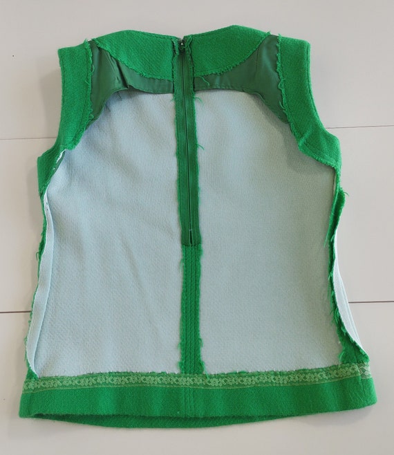 Vintage ~ Handmade ~ Bright Green ~ Sleeveless ~ … - image 7