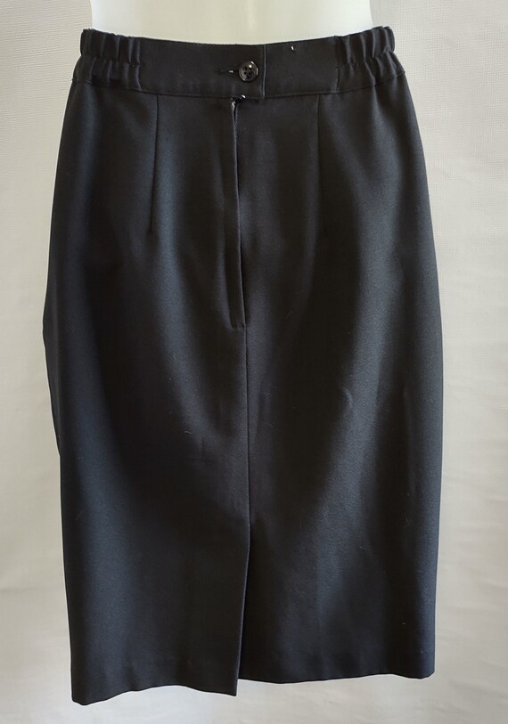 Vintage Black High Waisted Fitted Wiggle Pencil S… - image 4