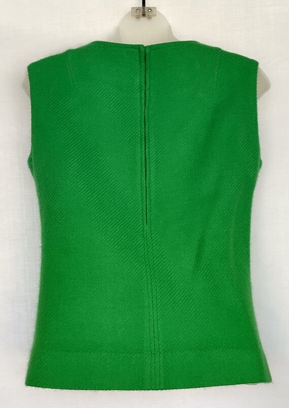 Vintage ~ Handmade ~ Bright Green ~ Sleeveless ~ … - image 3