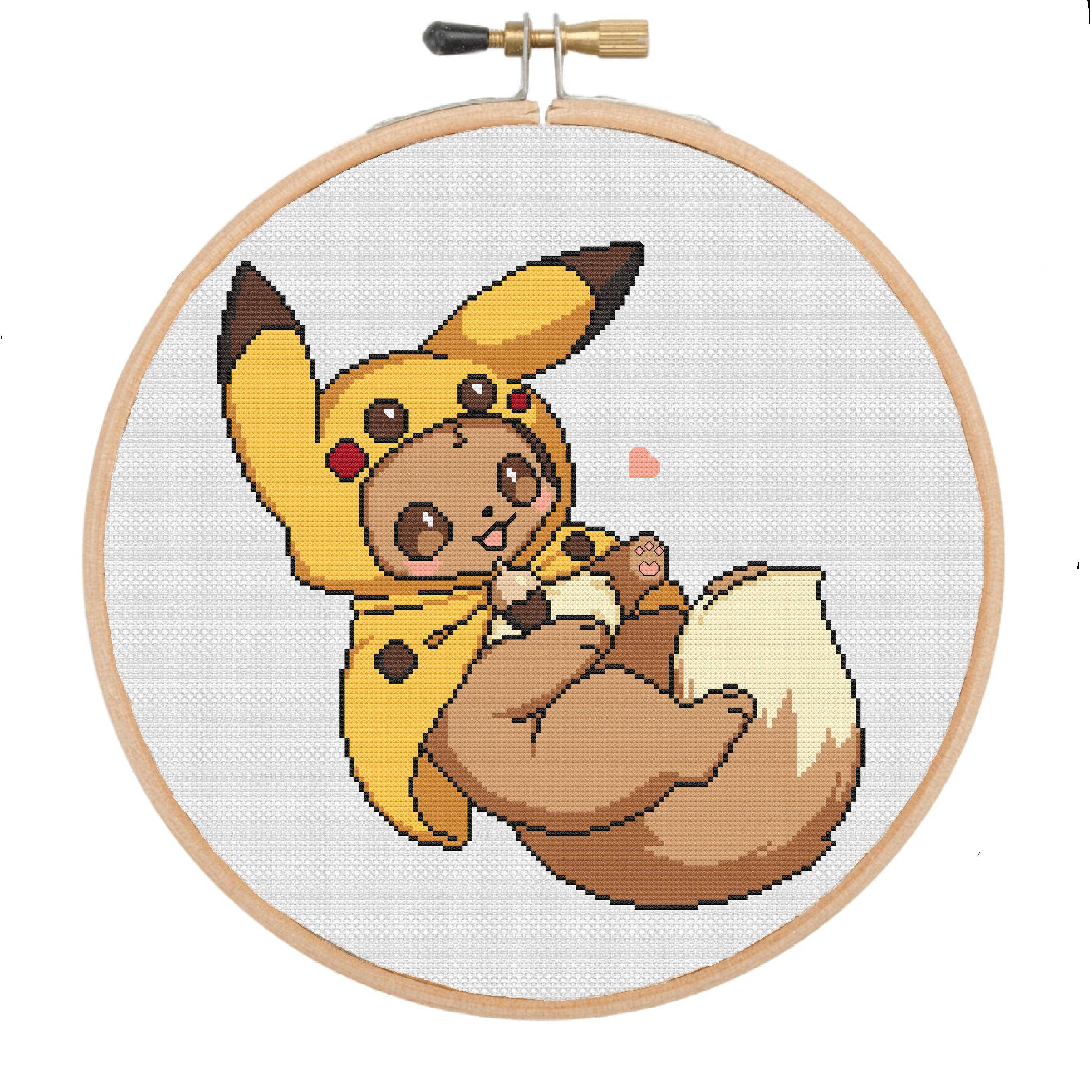 【韓国ポケモンストア】伝統エディション 刺繍キーリング ピカチュウ、イーブイ 韓国ポケモンストア】伝統エディション 刺繍キーリング
