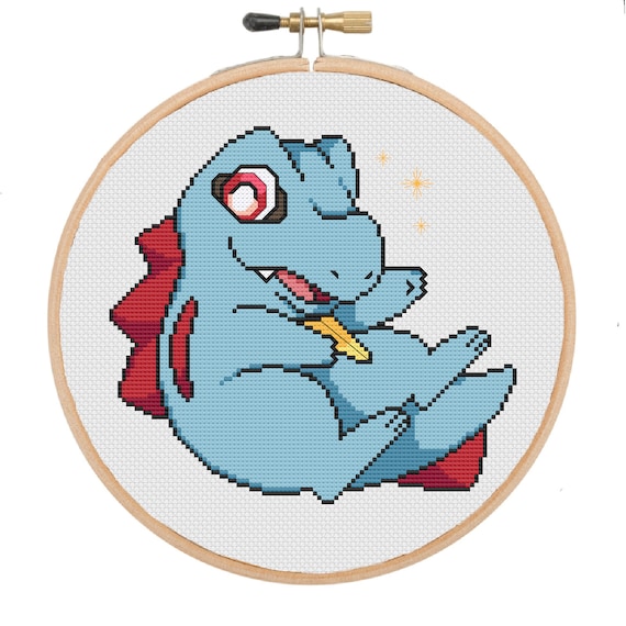 Pokemon Cross Stitch Pattern, Chikorita, Totodile, Cyndaquil - Etsy
