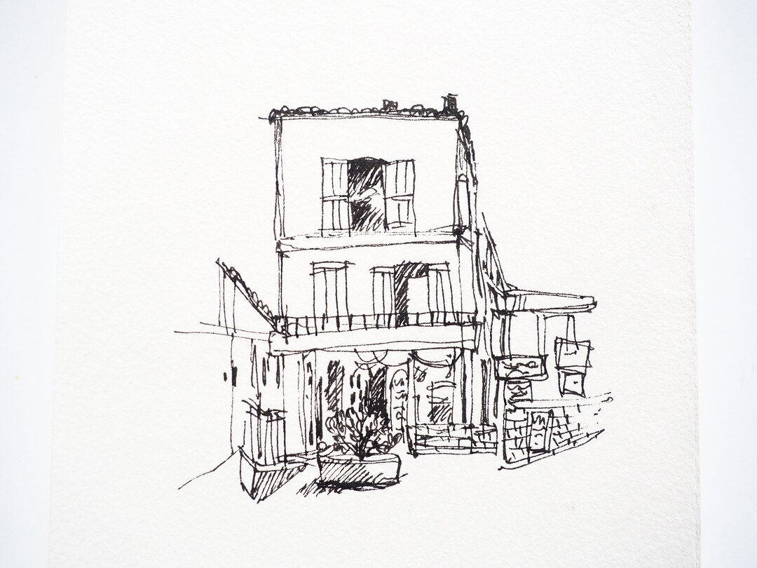 original-pen-drawing-architecture-sketch-9-x-6-hand-drawn-etsy