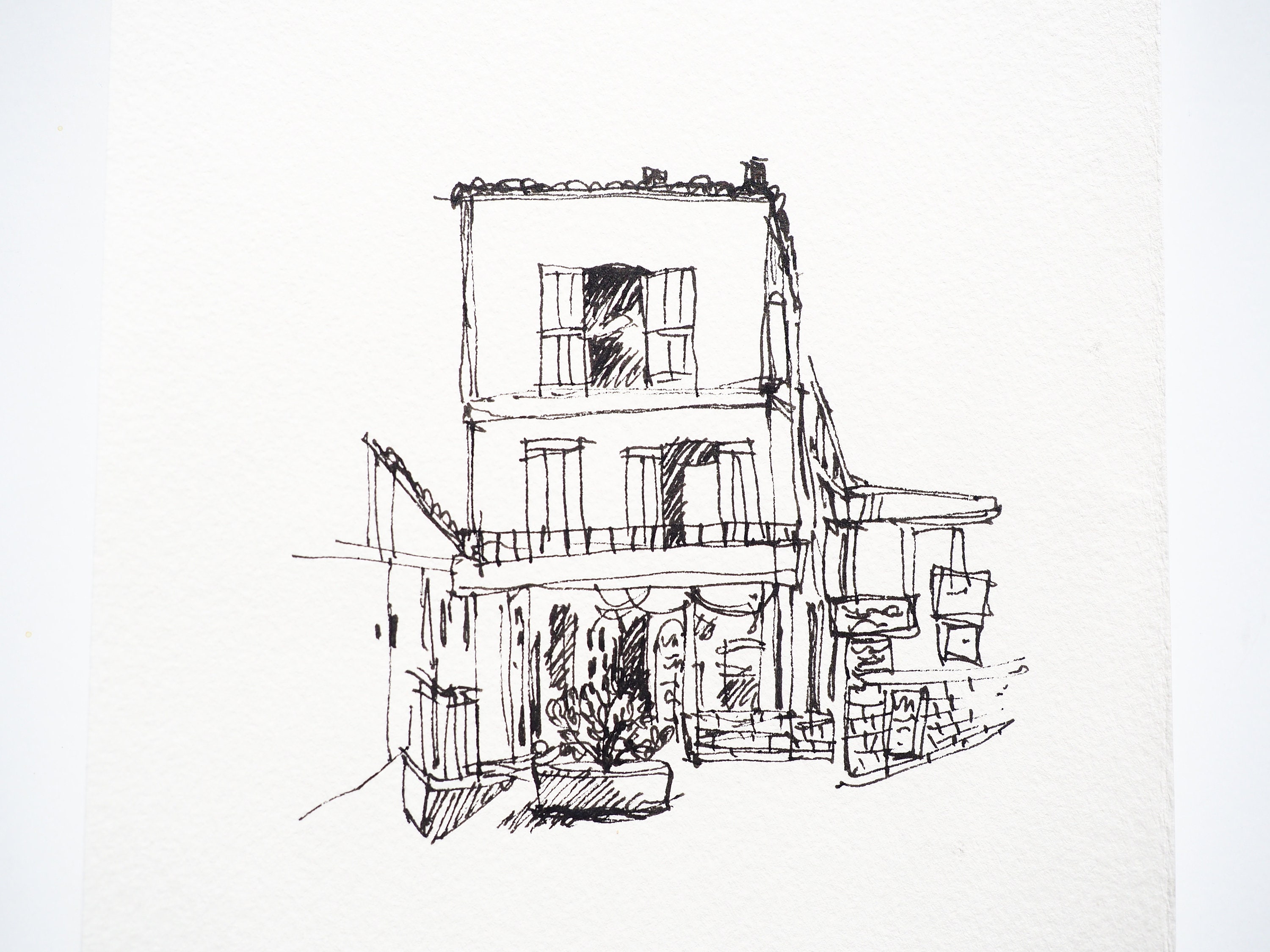 original-pen-drawing-architecture-sketch-9-x-6-hand-drawn-etsy