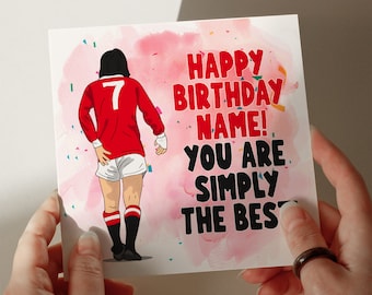 Simply the Best inspired Birthday Card United Personalised Card, Greetings Card, Card for Son, Card for Husband #307