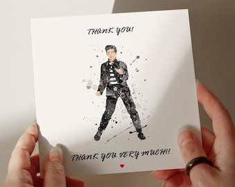 Elvis Thank You Card, Personalised Card, Card for Daughter, Card for Granddaughter, Card for Wife, Card for Sister #87