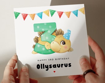 Happy 3rd Birthday Card For Son, Personalised 1st Birthday Card, Happy Birthday Card For Grandson, Nephew 3rd Birthday Card #98