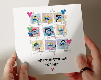 Lilo and Stitch Birthday Card, Personalised Card, Card for Son, Funny, 1st, 2nd, 3rd, 4th, 5th Birthday Card, Card for her #878