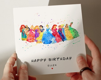Princess Birthday Card, Personalised Card, Card for Son, Card for Grandson, 1st, 2nd, 3rd, 4th, 5th Birthday Card, Card for her #322