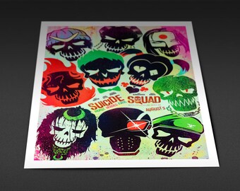 NEW SUICIDE SQUAD SKULL CHARACTERS 2016 FILM MOVIE ART PRINT PREMIUM POSTER NEW SUICIDE SQUAD SKULL CHARACTERS 2016 FILM MOVIE ART PRINT PREMIUM POSTER