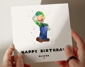 Gaming Birthday Card, 350gsm, Personalised Card, Greetings Card, Card for Son, Card for Grandson, Card for Husband, Card for Daughter #57