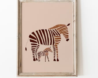 Zebra Nursery Art Vintage Boys Girls Room Decor | Unique Artwork Moorfield Prints PRINTABLE Digital Download 090