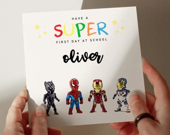 Cartão de aniversário de super-herói, cartão personalizado, cartão para filho, cartão para neto, cartão para marido, cartão para namorado/irmão #218
