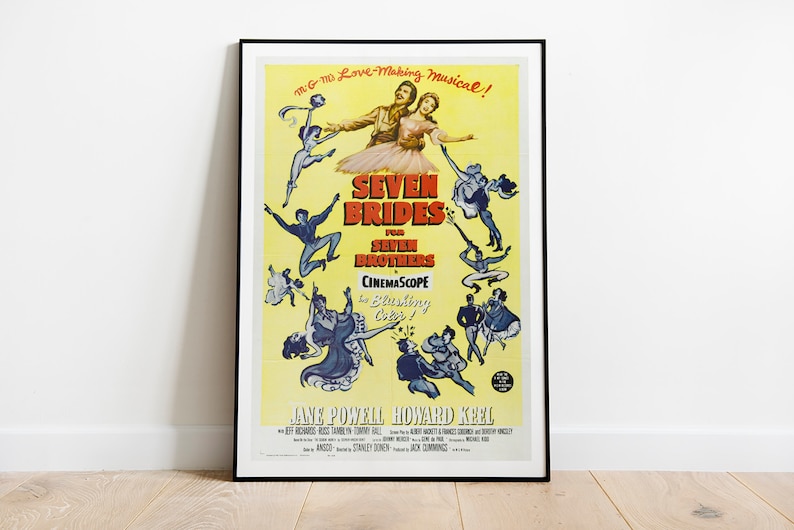 SEVEN BRIDES FOR SEVEN BROTHERS VINTAGE MOVIE POSTER FILM A4 A3 ART PRINT CINEMA