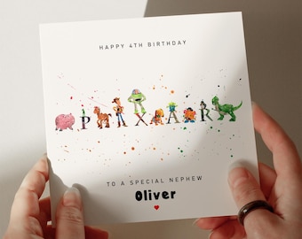 Toy Story Birthday Card, Personalised Card, Card for Son, Card for Daughter, Card for Granddaughter, Nephew, Niece, Card for Sister #172